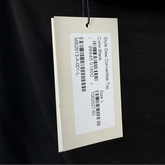 NWT Marcella NYC Desi Convertible Black Top Sz Large Elegant Contemporary - Picture 6 of 8
